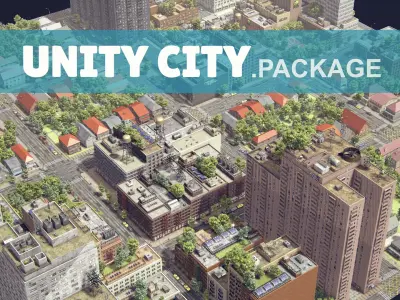 Realistic Unity City 2 Low-poly 3D model