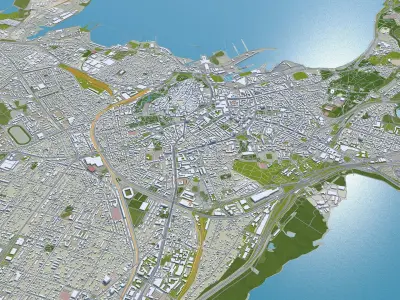 Tallin Estonia 70km Low-poly 3D model