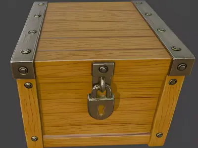 Wooden chests FREE Free low-poly 3D model