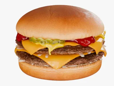  Cinematic Double Cheeseburger Burger 