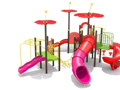 Playground - Flower Playhouse 3D model
