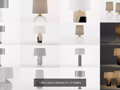 Table Lamp Collection 01 3D Model Pack