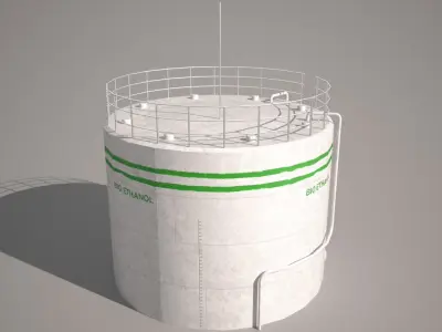 Bio Ethanol Tank Low-poly 3D model