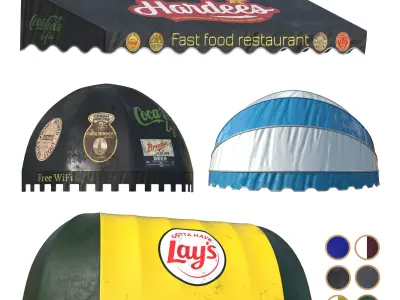 awning kitbash 3D model