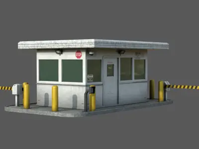 Guard Shack Low-poly 3D model
