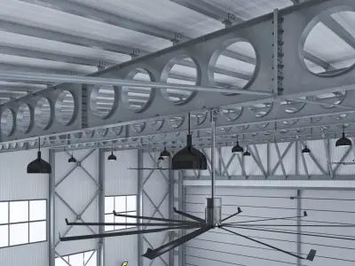 Hangar Exterior-Interior 2 3D model