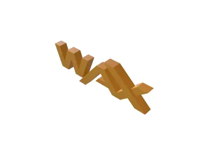 WAX Coin v2 002 Low-poly 3D model