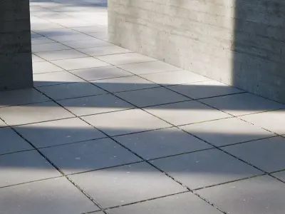 Scanned Seamless Square Floor Tiles PBR Texture Texture