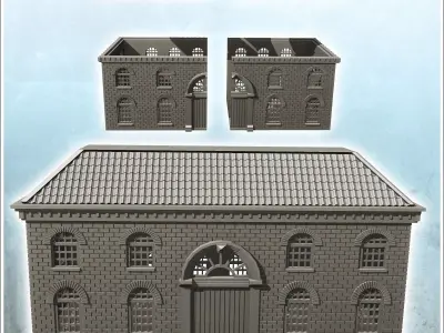 Former house of detention Assen Netherland - Modern WW2 WW1 Worl 3D print model