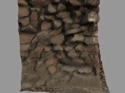wall corner Low-poly 3D model