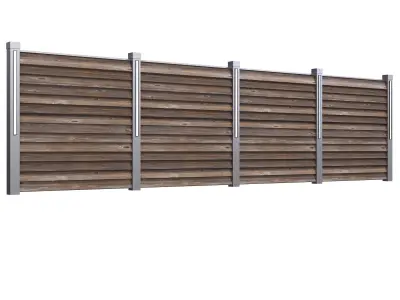 Wooden fence Low-poly 3D model shop