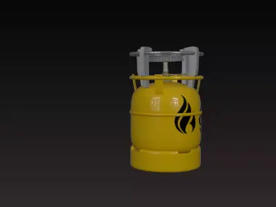 LPG Gas Cylinder  Low-poly 3D model