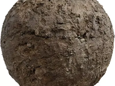 Rutted Clay With Damp Patches PBR Texture Texture