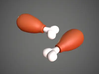 Chicken But Cartoon Low-poly 3D model