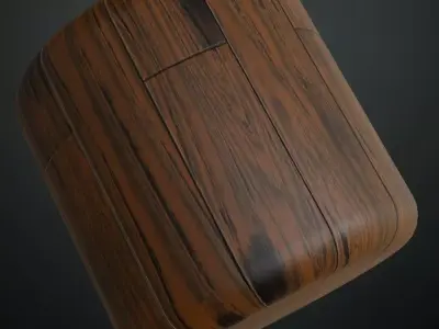 Polished Walnut Wood Planks PBR Seamless Texture