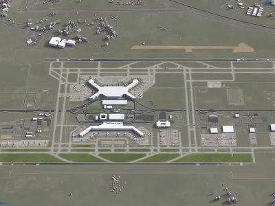 Haikou - 3D Airport Model Low-poly 3D model