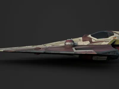 Star Wars Jedi Starfighter - Obi Wan Kenobi Low-poly 3D model