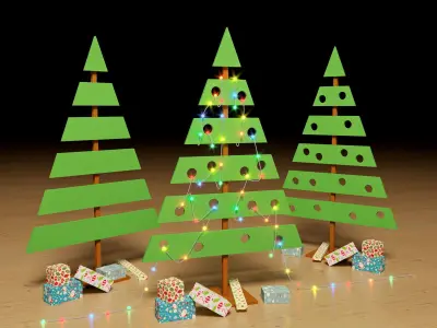 Creative christmas tree Spruce Free low-poly 3D model