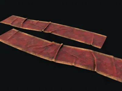 Old Carpet 1 Low-poly 3D model