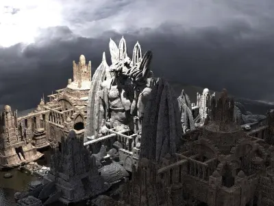 Fallen Angel Serpents Entrance City 3D model