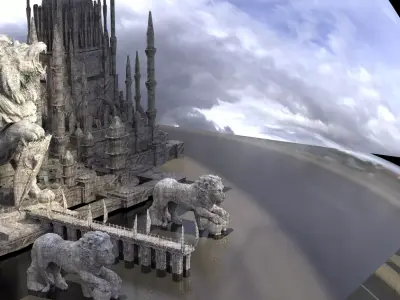 King Richards Great Lion Fort Kit bash 3D model