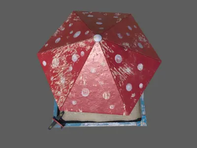 Old Sand Box Low-poly 3D model