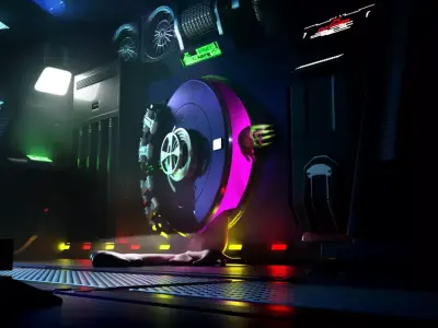 scifi scene 3D model