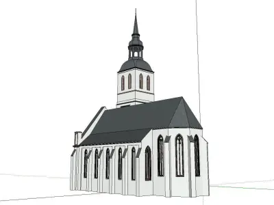 Architecture-Religion-God-Culture-Temple-0297 church with ste... 3D model