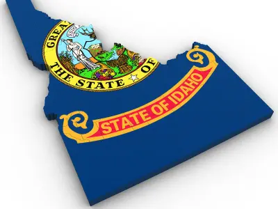 Idaho Political Map 3D model