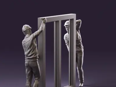 builders with window 1090 3D Print Ready 3D print model