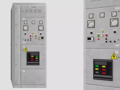 High Voltage Electrical Racks Low-poly 3D model