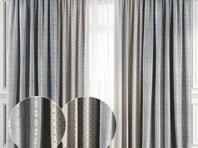Curtain Set 122 3D model