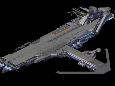 Spaceship - Catapult 01 3D model