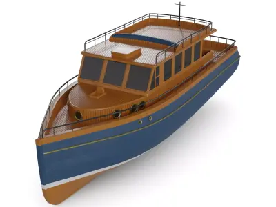 Motorboat 3D model