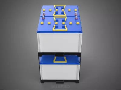 STACK TRAY RACK BRACKET HOLDER MOUNT ACCU BATTERY ACCUMULATOR DC 3D model