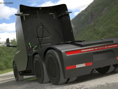  Tesla Semi Electric Tractor Truck Gray 