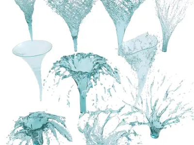 10 Water Splash Vol 8 3D model