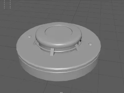 Smoke Detector Low-poly 3D model