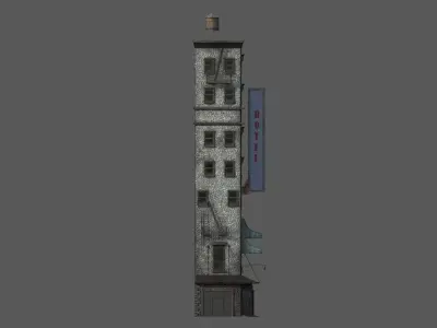  3-10 Old New york buildings Hotel 1930  3D model
