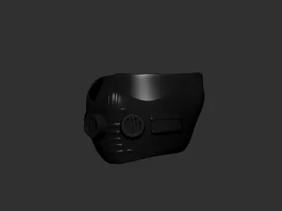 helmet high poly sculpt 3d printable  3D model