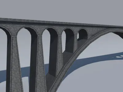 Lowpoly bridge Low-poly 3D model