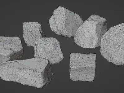 Rock Stone Low-poly 3D model