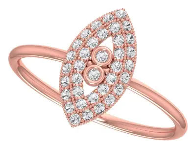 Solitaire Women Light Weight Band Ring 3D print model