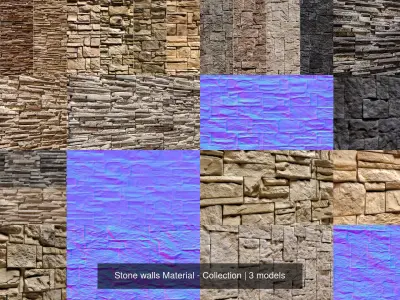 Stone walls Material - Collection Texture