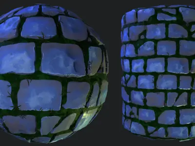 Stylized Brick Wall Material 03 Texture