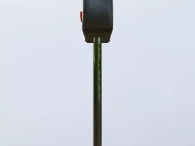 Realistic Metal Mailbox on Post Low Poly Low-poly 3D model