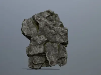 Stone rock Low-poly 3D model buy