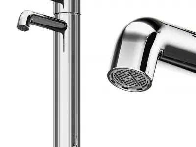 Bathroom plumbing set 3D model