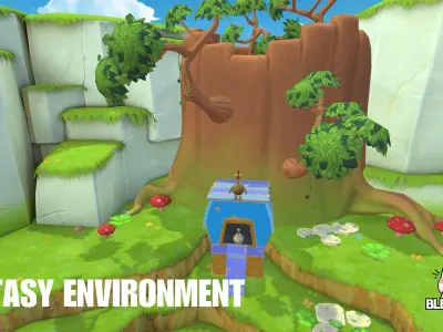 Fantasy Environment - Stylized Farm Low-poly 3D model