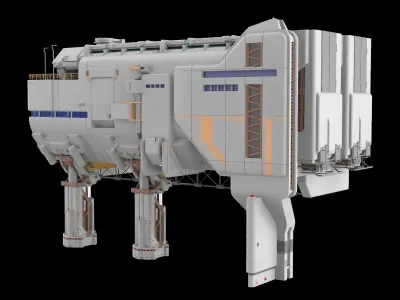 sci-fi architecture 6 3D model